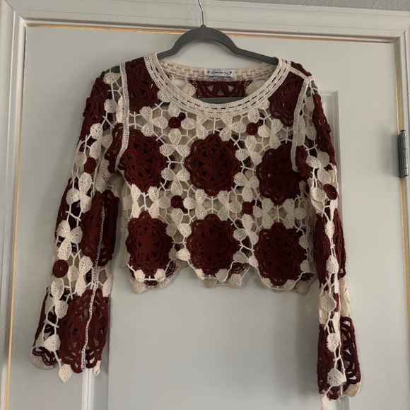American Flirt Sweaters - Adorable Y2K style two toned knit American Flirt Top